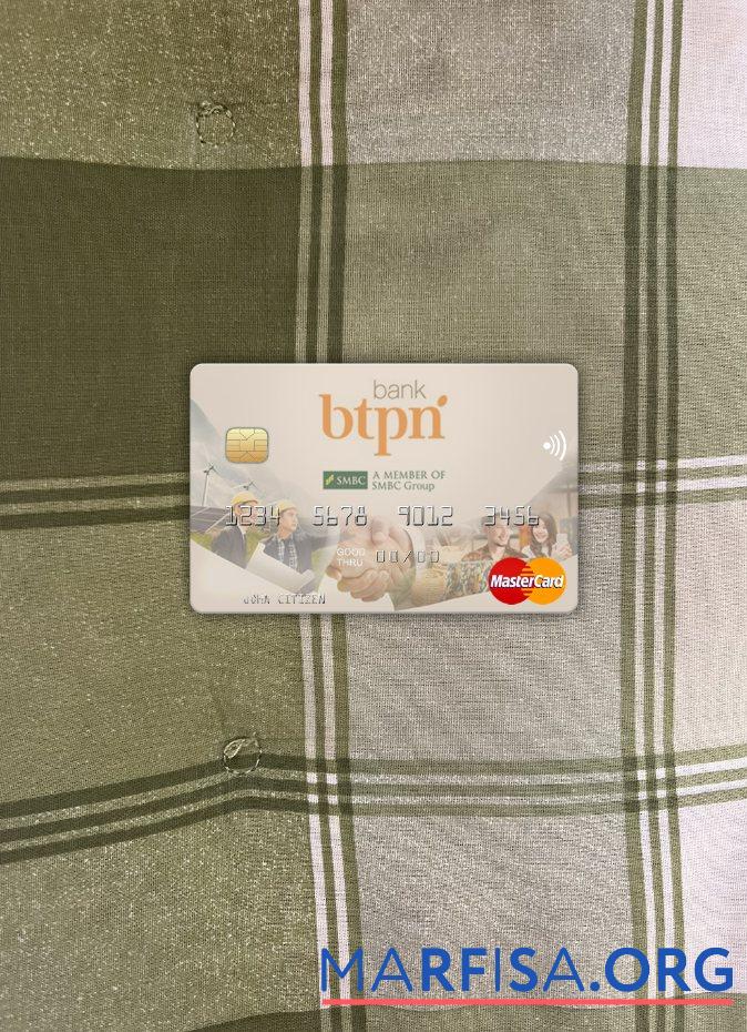 Realistic Indonesia Bank BTPN mastercard photolook front example